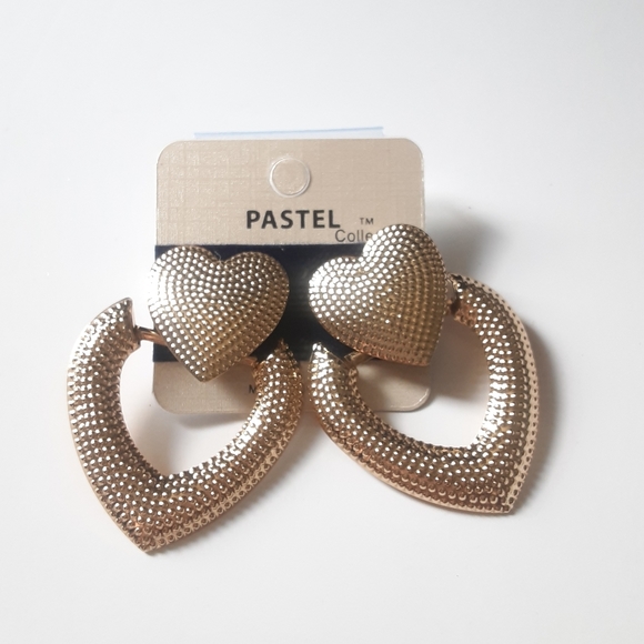 Pastel Collection Big Heart Dangle Earrings - Picture 6 of 6